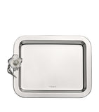 Christofle Anemone-Belle Époque silver-plated tray 20x16cm, UK version