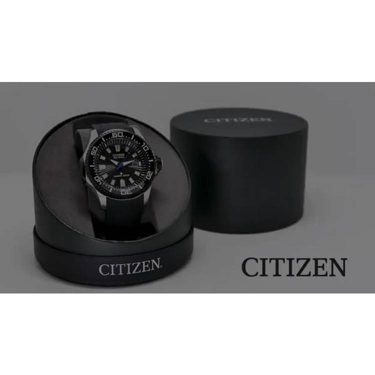 Citizen Eco-Drive diver watch black silicone strap, imported from the UK