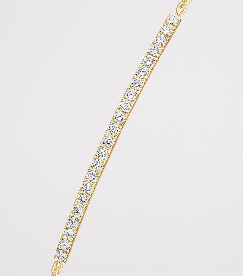 Messika Gatsby yellow gold diamond pavé bracelet 0.25ct - British product