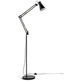 Habitat swing arm floor lamp in matt black (British brand)