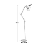 Habitat swing arm floor lamp in matt black (British brand)