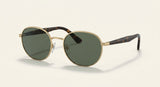Prada oval sunglasses pale gold green polyamide lenses - British product