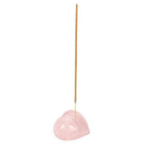 Something Different Rose Quartz Heart Incense Holder 10cm (British brand)