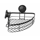 Argos Home black corner shower basket with suction cup - British product