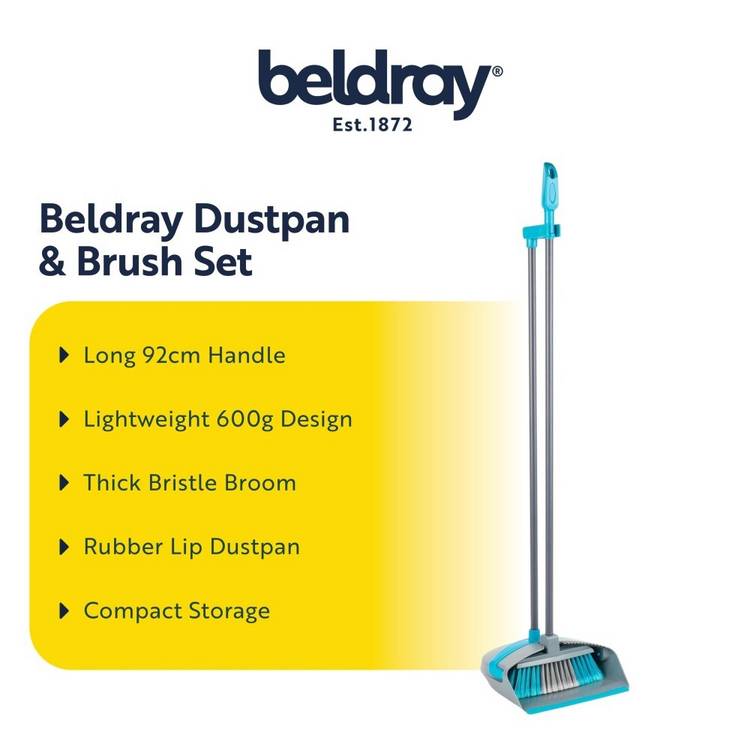 Beldray long handled dustpan and broom set (British brand)