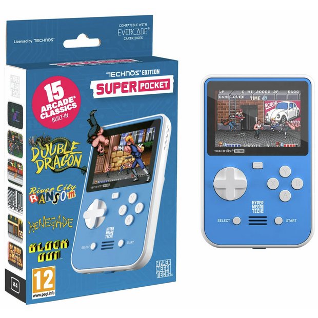 HyperMegaTech Super Pocket Technos Edition retro gaming handheld, UK version