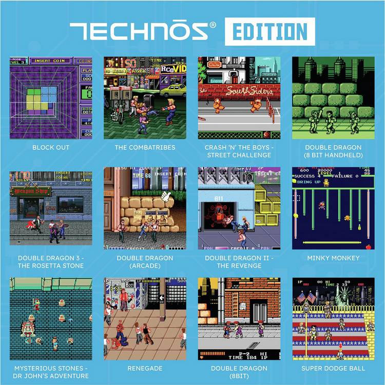 HyperMegaTech Super Pocket Technos Edition retro gaming handheld, UK version