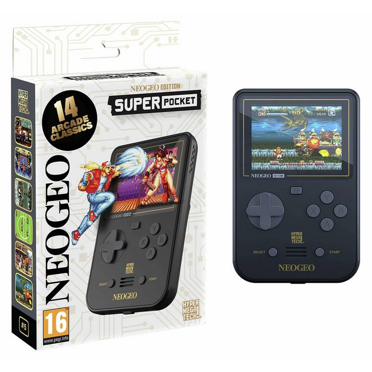 HyperMegaTech Super Pocket NEOGEO Edition retro gaming handheld, UK version