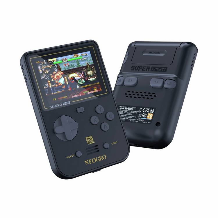 HyperMegaTech Super Pocket NEOGEO Edition retro gaming handheld, UK version