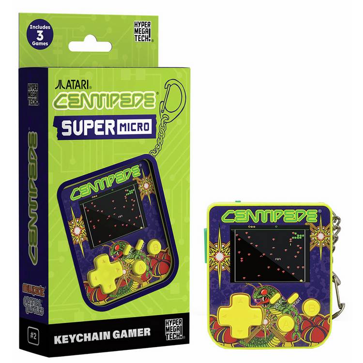 HyperMegaTech retro keychain Centipede, imported from the UK