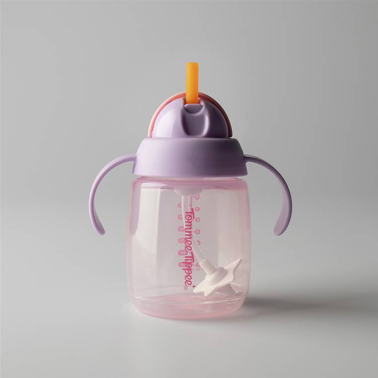 Tommee Tippee pink straw cup trainer twin pack (British brand)
