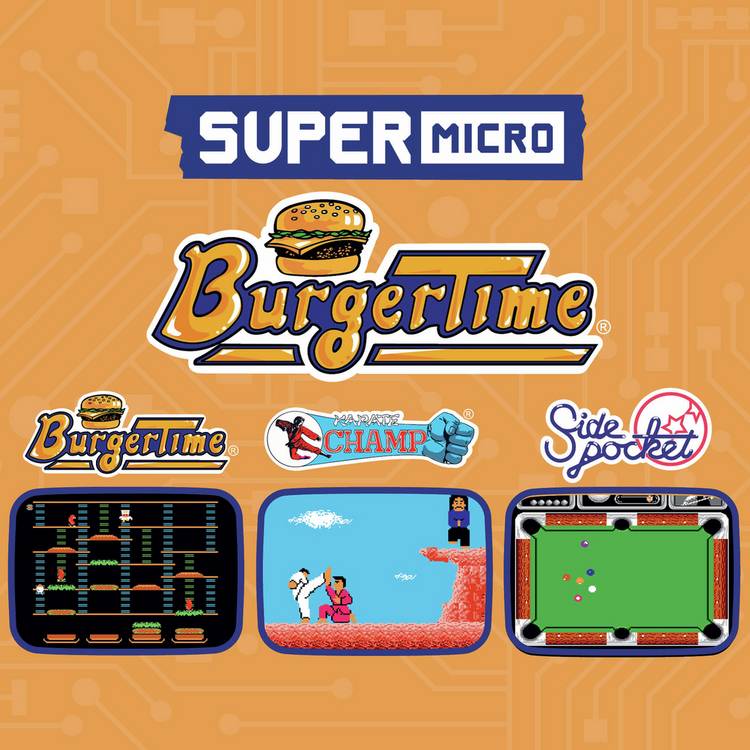 HyperMegaTech BurgerTime keychain gamer - British product