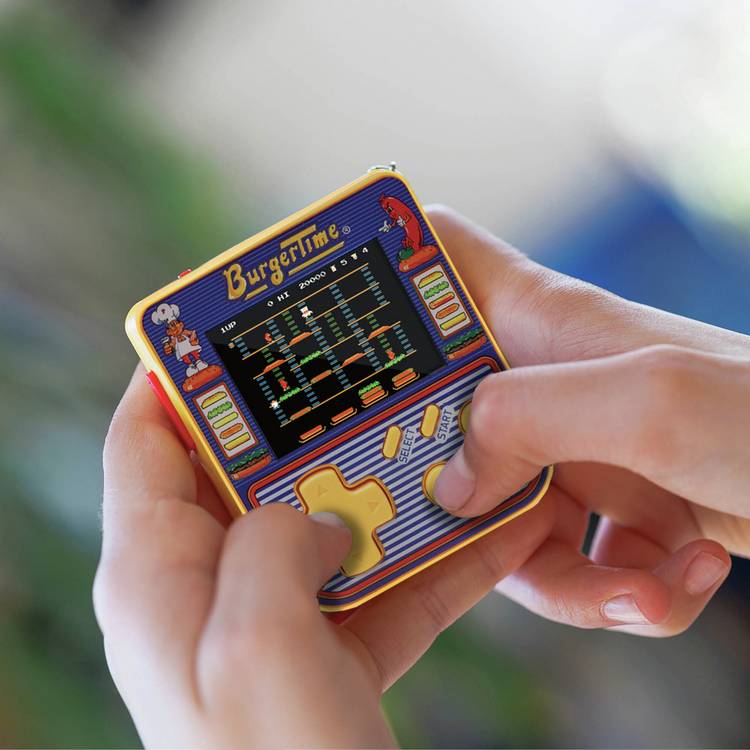 HyperMegaTech BurgerTime keychain gamer - British product