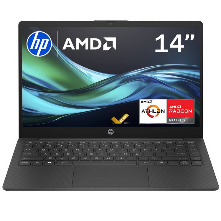 HP 14-inch laptop AMD Athlon 4GB 128GB SSD - British product