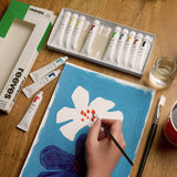 Reeves acrylic paint set 12 vibrant colours, UK version