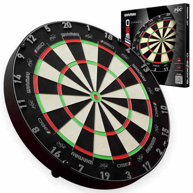 Winmau Blade 360 dartboard set, imported from the UK
