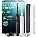 Argos Philips Sonicare 3000 Series Electric Toothbrush Black & Light Pink 2 Pack- Buy online at McGrocer