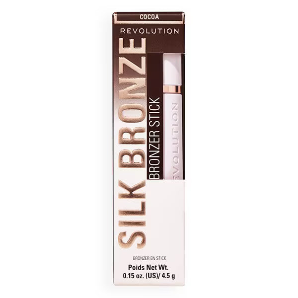 Revolution Skin Silk Bronzer Stick Dark Cocoa, imported from the UK