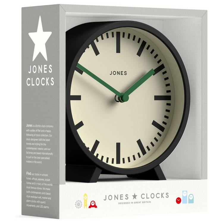 Jones Clocks Zenith table clock black (British brand)