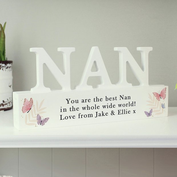Personalised butterfly wooden ornament - British product