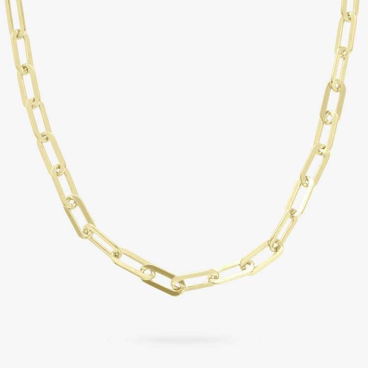 Revere gold plated paperclip necklace 46cm, UK version