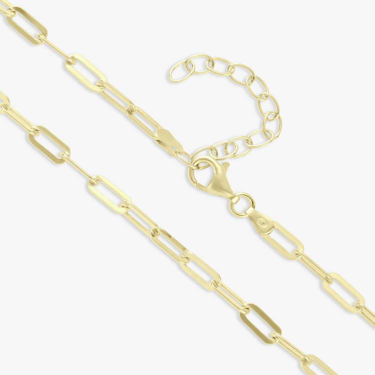 Revere gold plated paperclip necklace 46cm, UK version