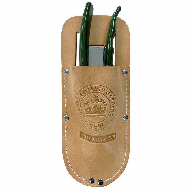 Spear & Jackson bypass secateurs set with leather holster, imported from the UK