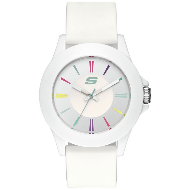 Skechers Rosencrans watch white silicone strap, UK version