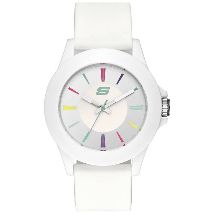 Skechers Rosencrans watch white silicone strap, UK version