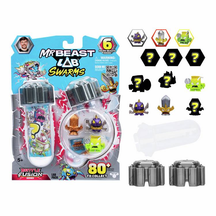 MrBeast Lab Swarms collectible toy pack of 6 - British product