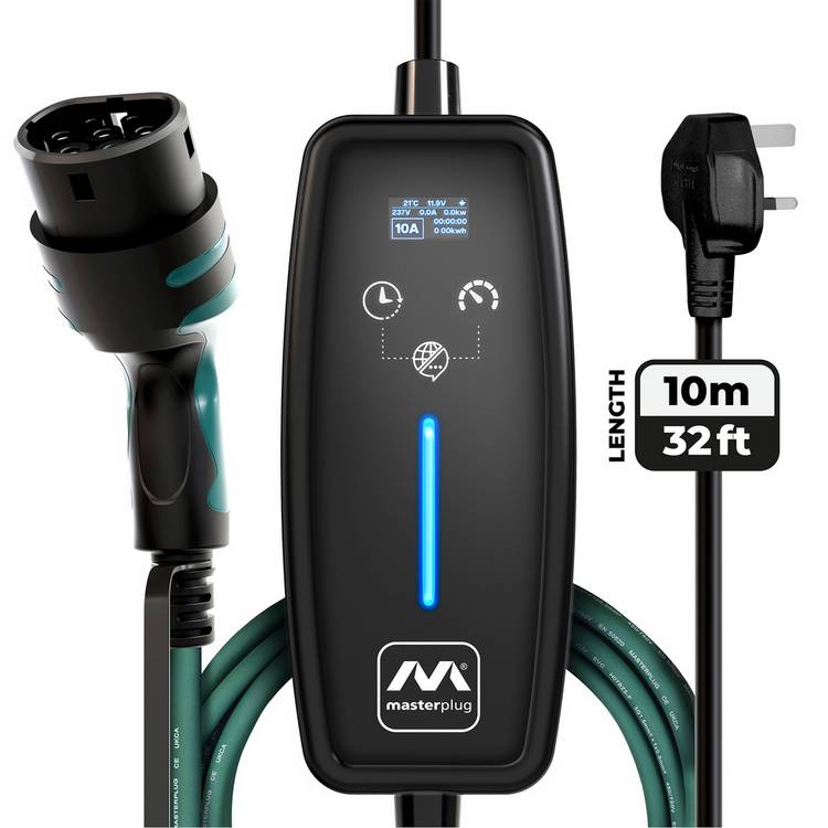 Masterplug EV charging cable Mode 2 10m (British brand)