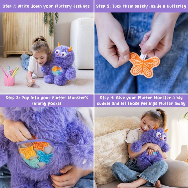 Soft toy Flutter Monster 40cm emotional learning, UK version