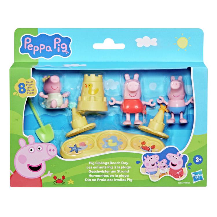 Peppa Pig Siblings Beach Day playset - British product
