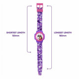 Gabby's Dollhouse kids digital watch with purple silicone strap, imported from the UK
