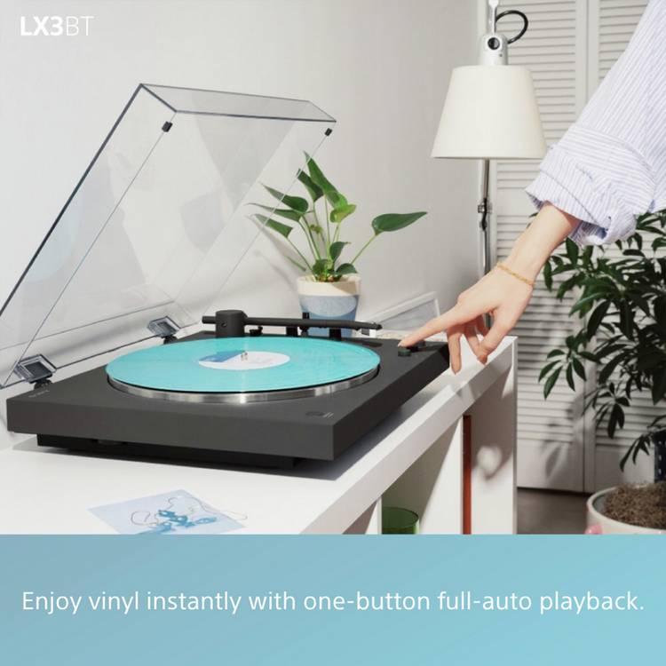 Sony PS-LX3BT automatic Bluetooth turntable black - British product