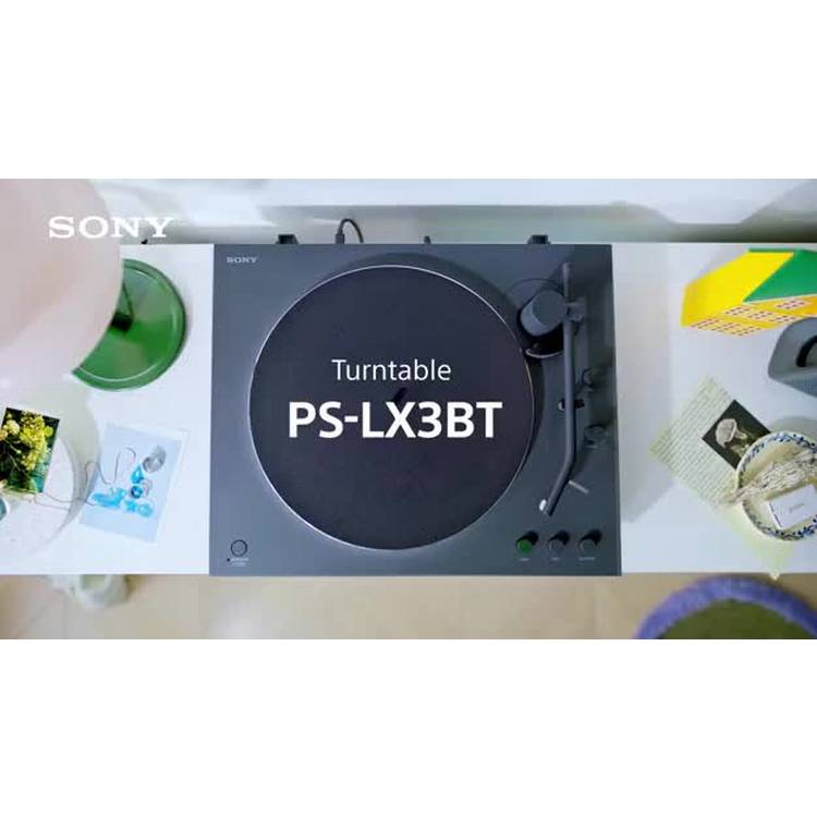 Sony PS-LX3BT automatic Bluetooth turntable black - British product