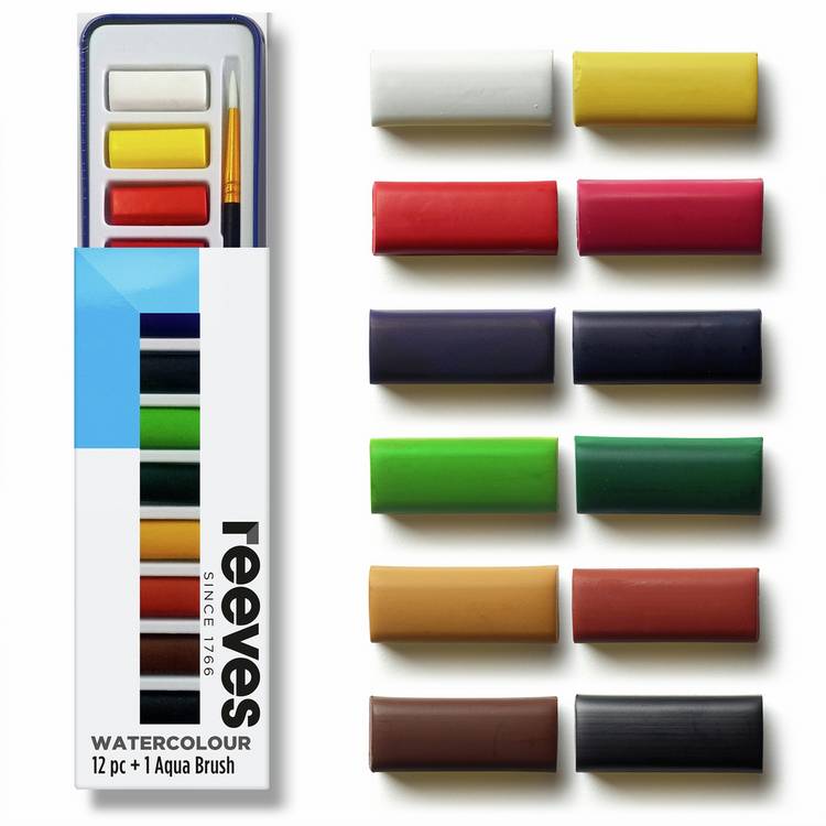 Reeves watercolour paint set 12 pans (British brand)