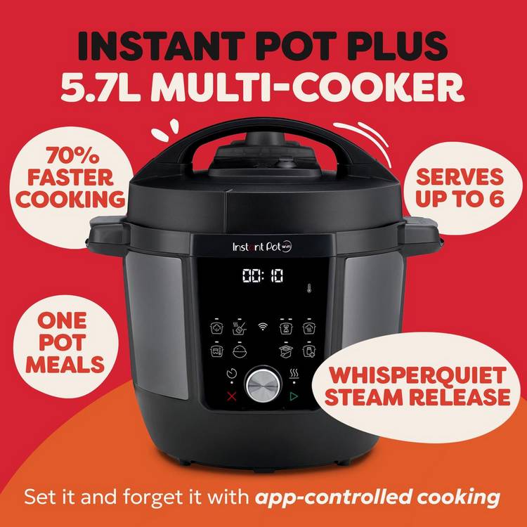 Instant Pot Plus multi cooker black 5.7L (British brand)