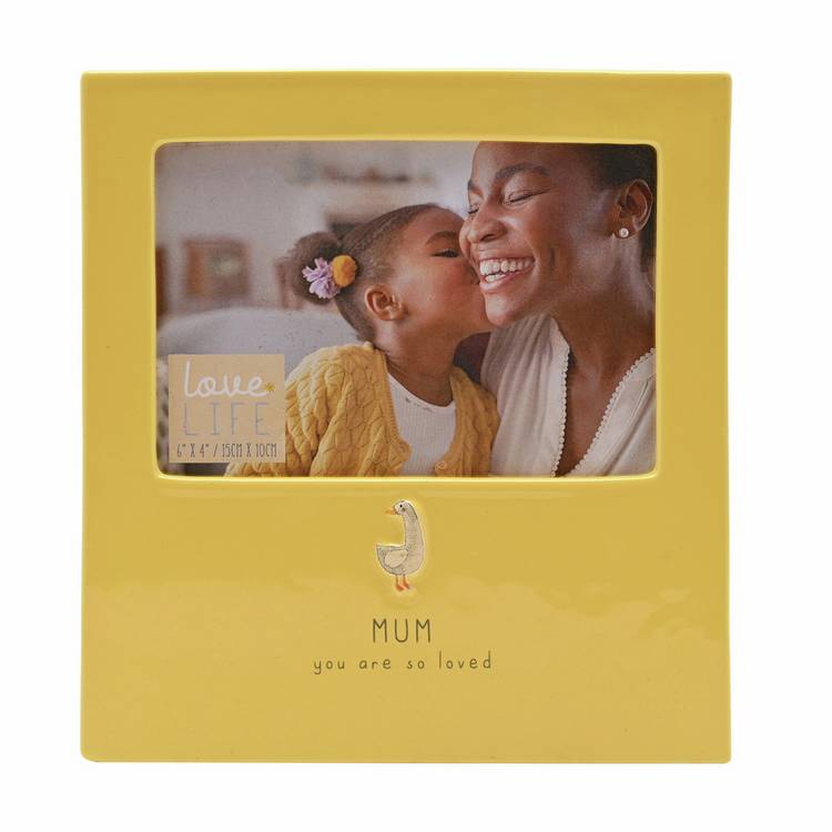 Widdop Love Life ceramic photo frame 4x6 inch Mum (British brand)