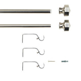 Argos Home satin nickel extendable curtain pole 165-300cm - British product