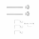 Argos Home satin nickel extendable curtain pole 165-300cm - British product