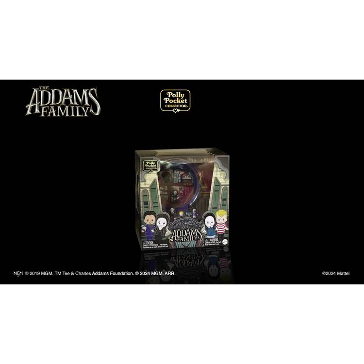 Polly Pocket Addams Family compact collector dolls playset (British brand)