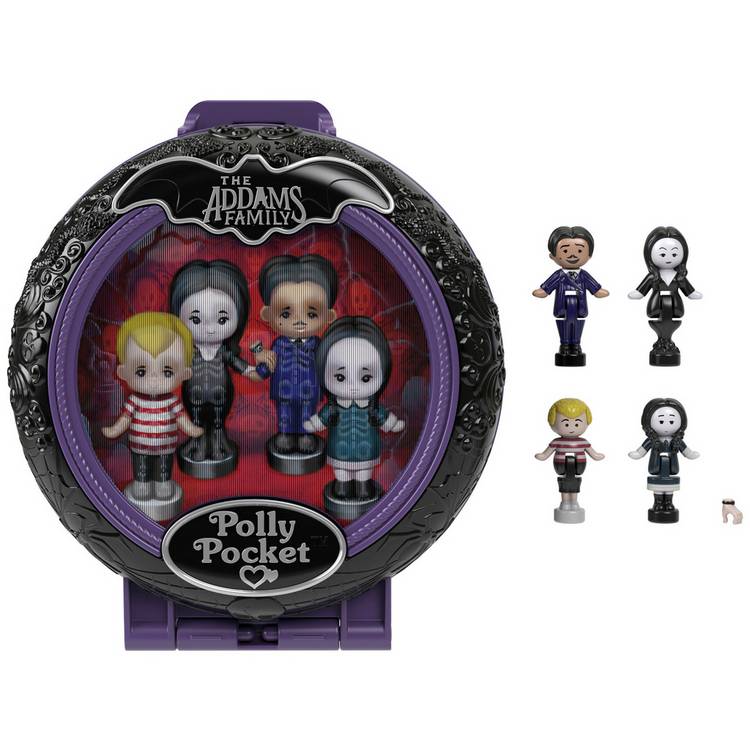 Polly Pocket Addams Family compact collector dolls playset (British brand)