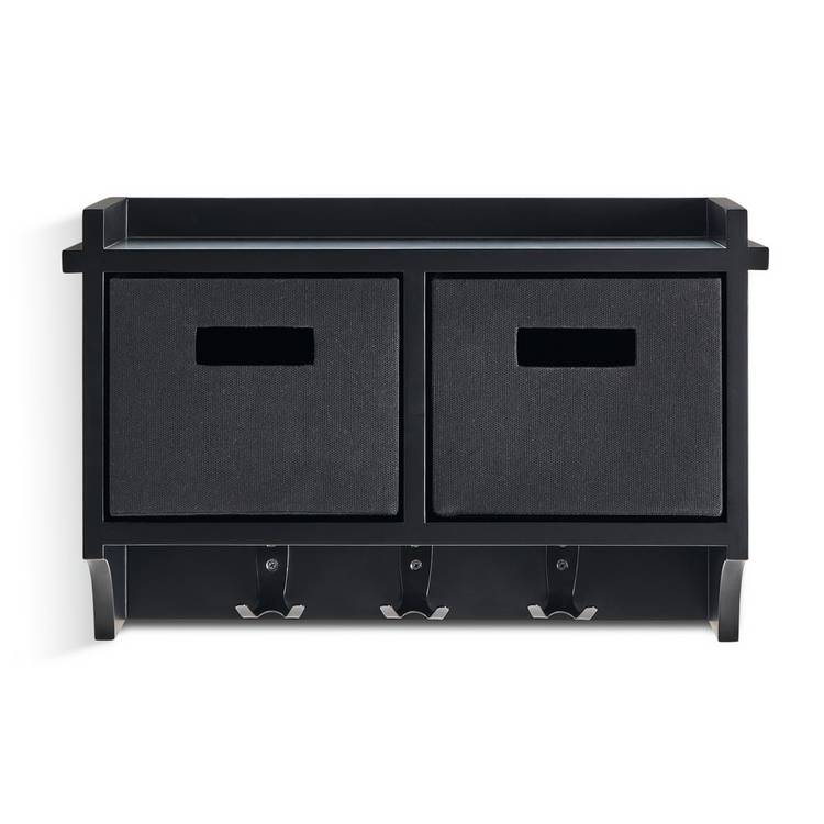Argos Home coat rack with 2 fabric storage boxes 50cm wide, imported from the UK