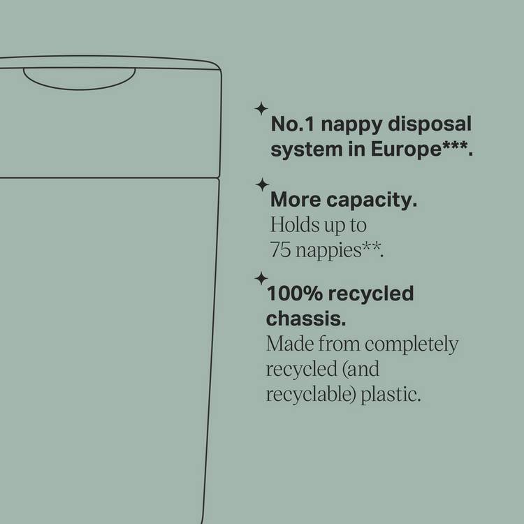 Tommee Tippee Twist & Click XL nappy bin - British product