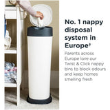 Tommee Tippee Twist & Click XL nappy bin - British product