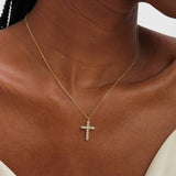 Jon Richard gold plated cubic zirconia cross necklace and earrings - British product
