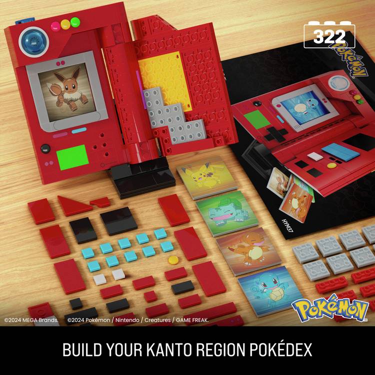 MEGA Pokémon Kanto Pokédex building toy, UK version