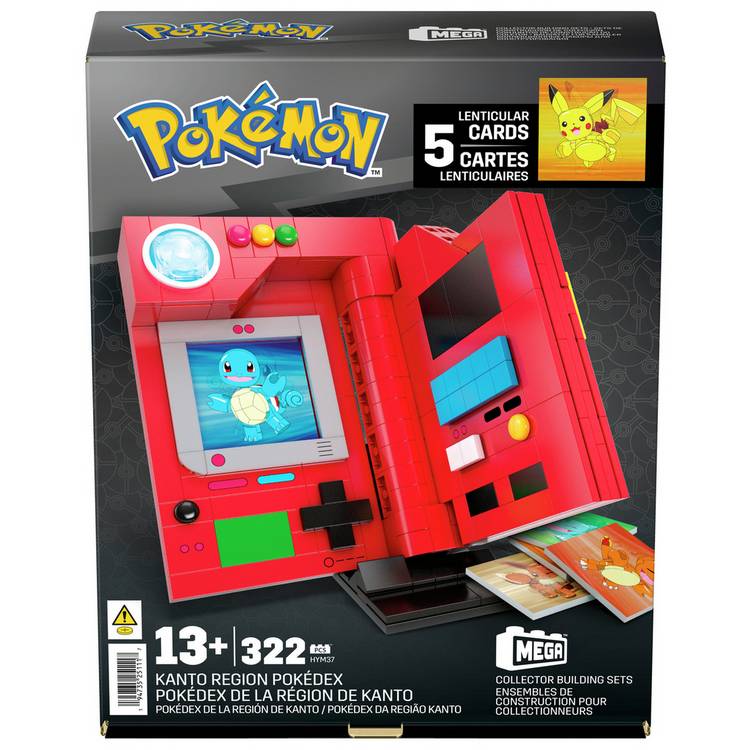 MEGA Pokémon Kanto Pokédex building toy, UK version