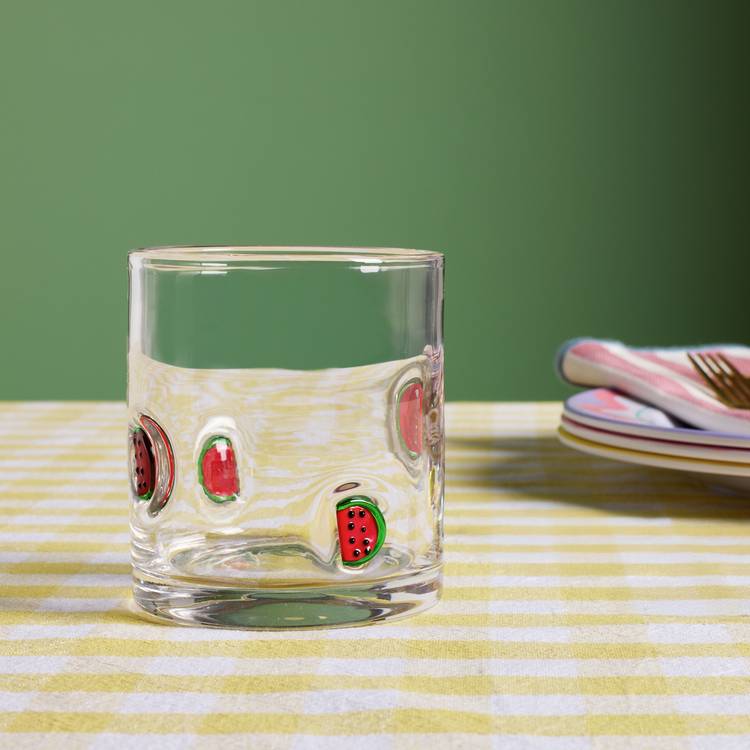 Argos Home watermelon glass tumbler 10cm - British product